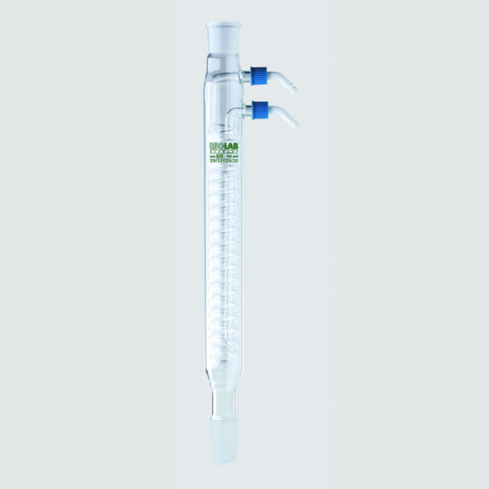 Condensers, ground glass joint, Dimroth, borosilicate glass 3.3, PP-olive