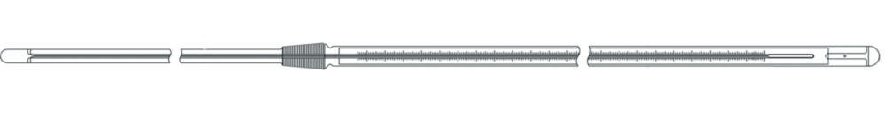 Precision ground thermometer, enclosed-scale type Precision ground thermometer, enclosed-scale type