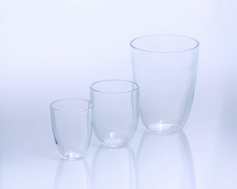 Crucibles, quartz glass, tall form Crucibles, quartz glass, tall form