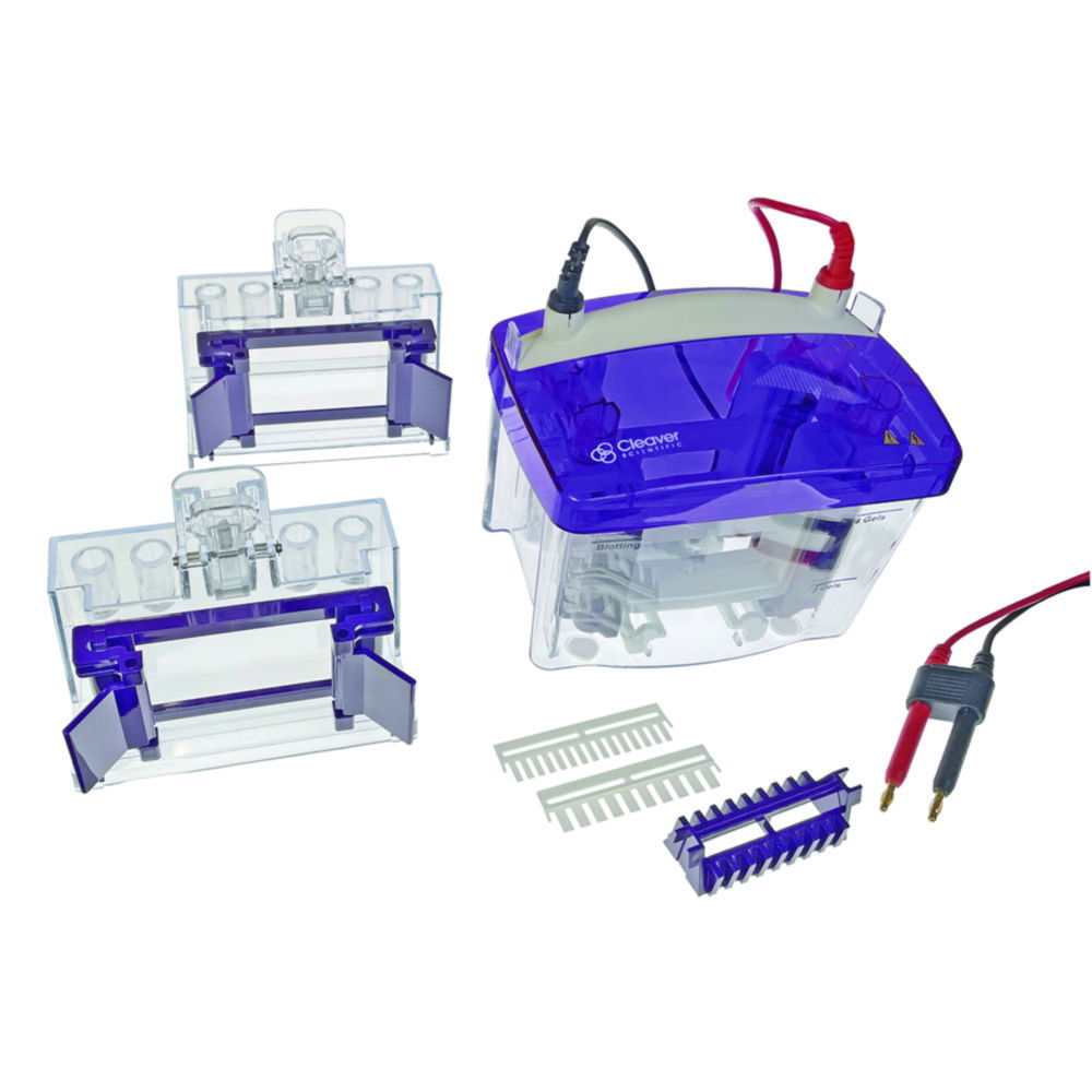 Gel electrophoresis tank proPAGE 4 package, gel thickness 1 mm, with power supply Gel electrophoresis tank proPAGE 4 package, gel thickness 1 mm, with power supply
