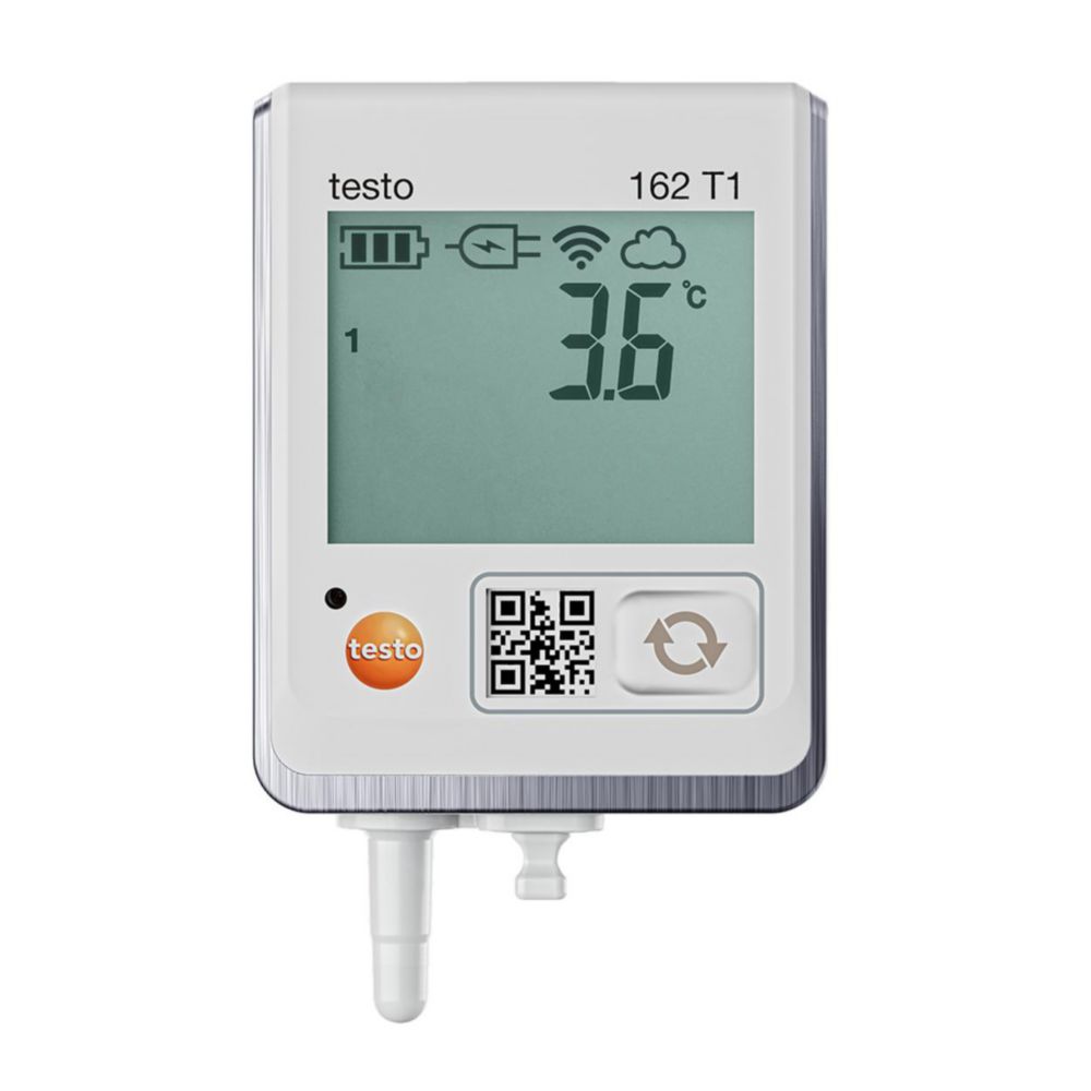Online temperature data logger testo 162 T1, with integrated NTC temperature sensor Online temperature data logger testo 162 T1, with integrated NTC temperature sensor