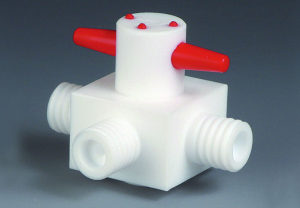 3-way GL stopcocks, PTFE 3-way GL stopcocks, PTFE