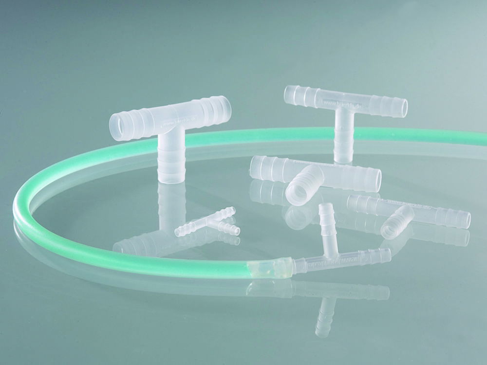 Tubing connectors, T-shape, PVDF Tubing connectors, T-shape, PVDF