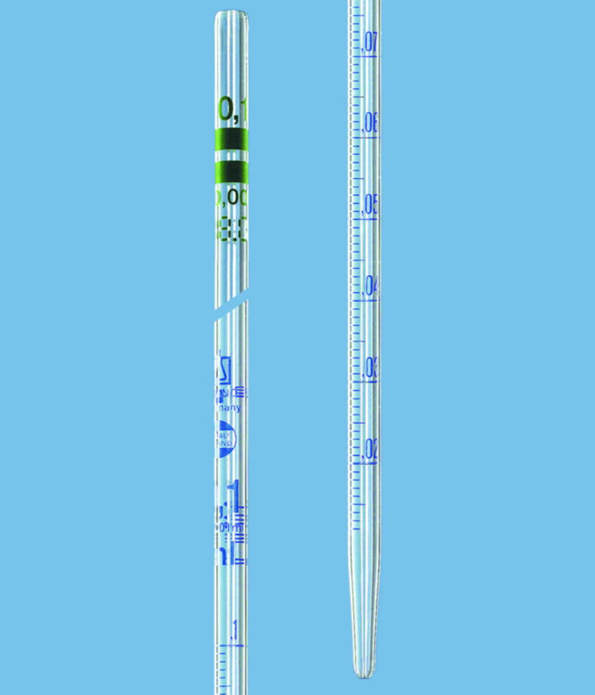 Graduated pipettes AR-GLAS®, class A, type graduated to contain, blue graduations Graduated pipettes AR-GLAS®, class A, type graduated to contain, blue graduations