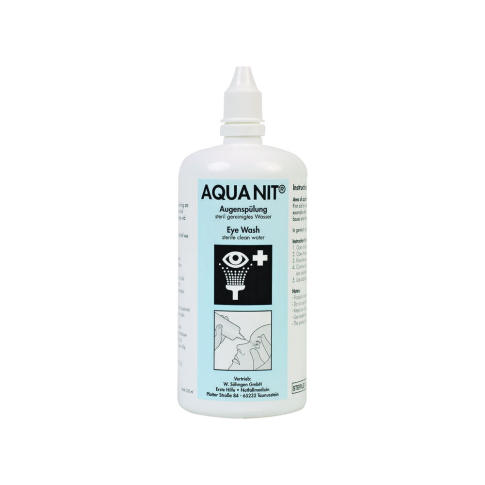 Replacement bottle for Aqua NIT® eye wash box, sterile water Replacement bottle for Aqua NIT® eye wash box, sterile water