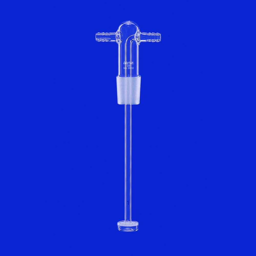 Gas washing bottle heads, DURAN® tubing, with filter disc