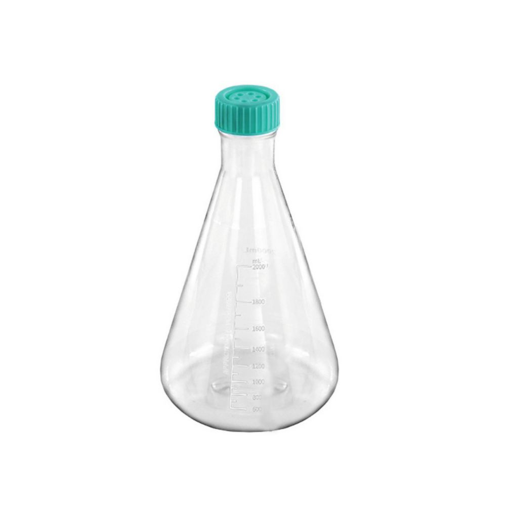 Erlenmeyer flasks, PC, with vent cap, HDPE Erlenmeyer flasks, PC, with vent cap, HDPE