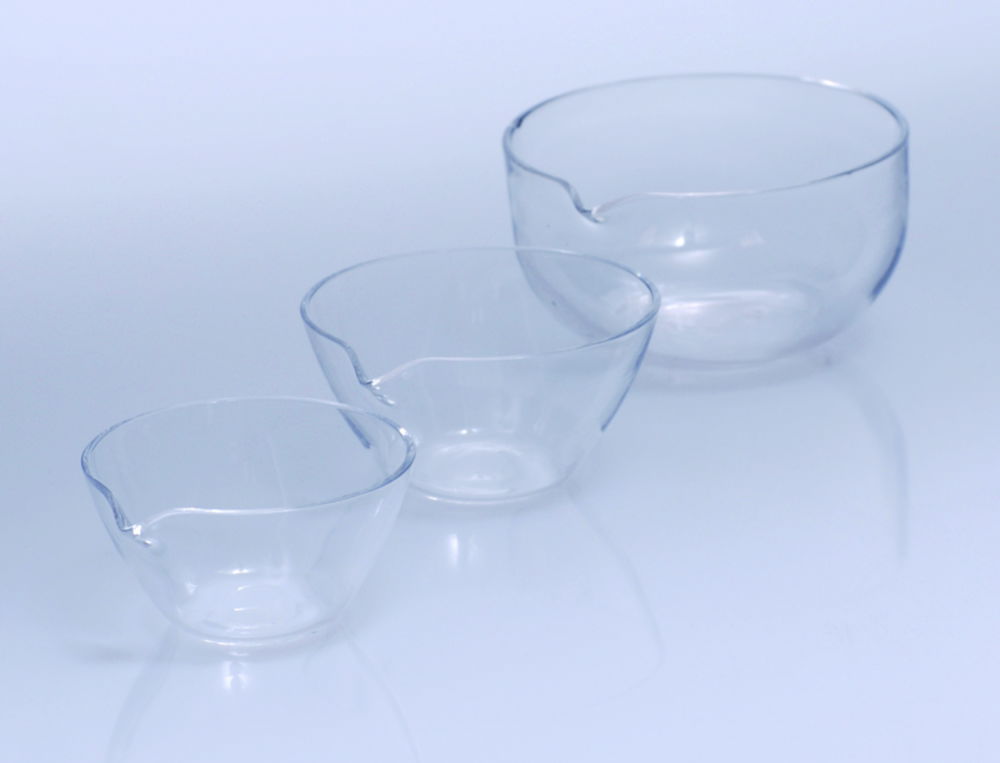 Evaporating basins, quartz glass Evaporating basins, quartz glass