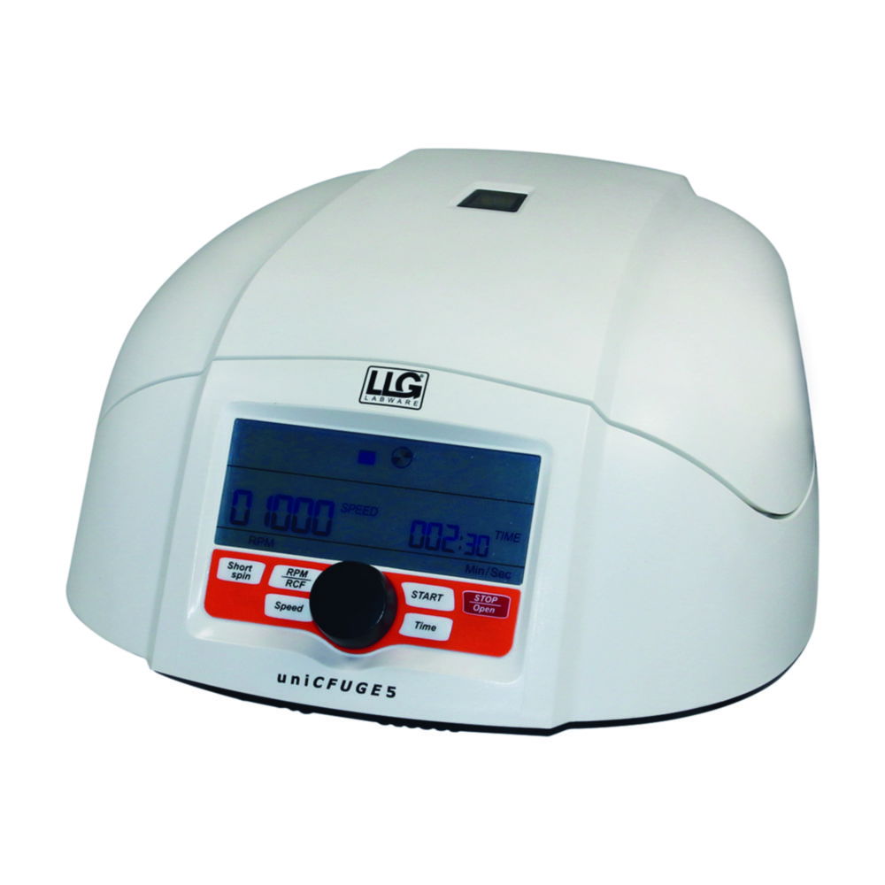 Mini centrifuge LLG-uniCFUGE 5 with timer and digital display Mini centrifuge LLG-uniCFUGE 5 with timer and digital display