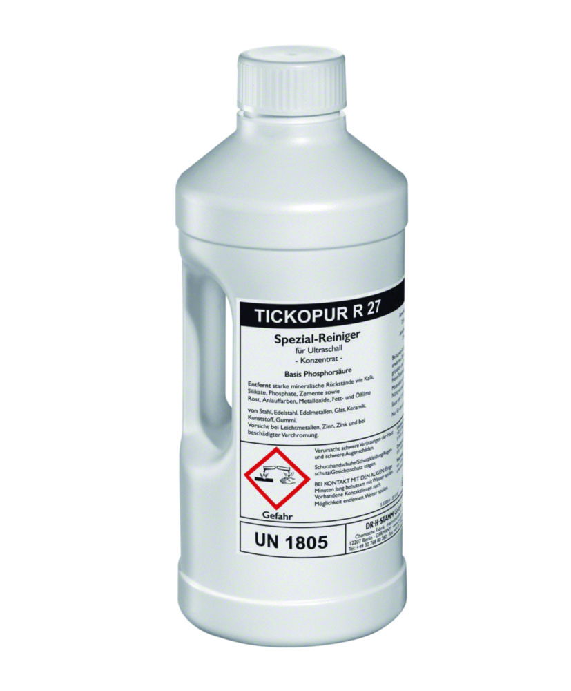 Concentrates for ultrasonic baths TICKOPUR R 27 Concentrates for ultrasonic baths TICKOPUR R 27