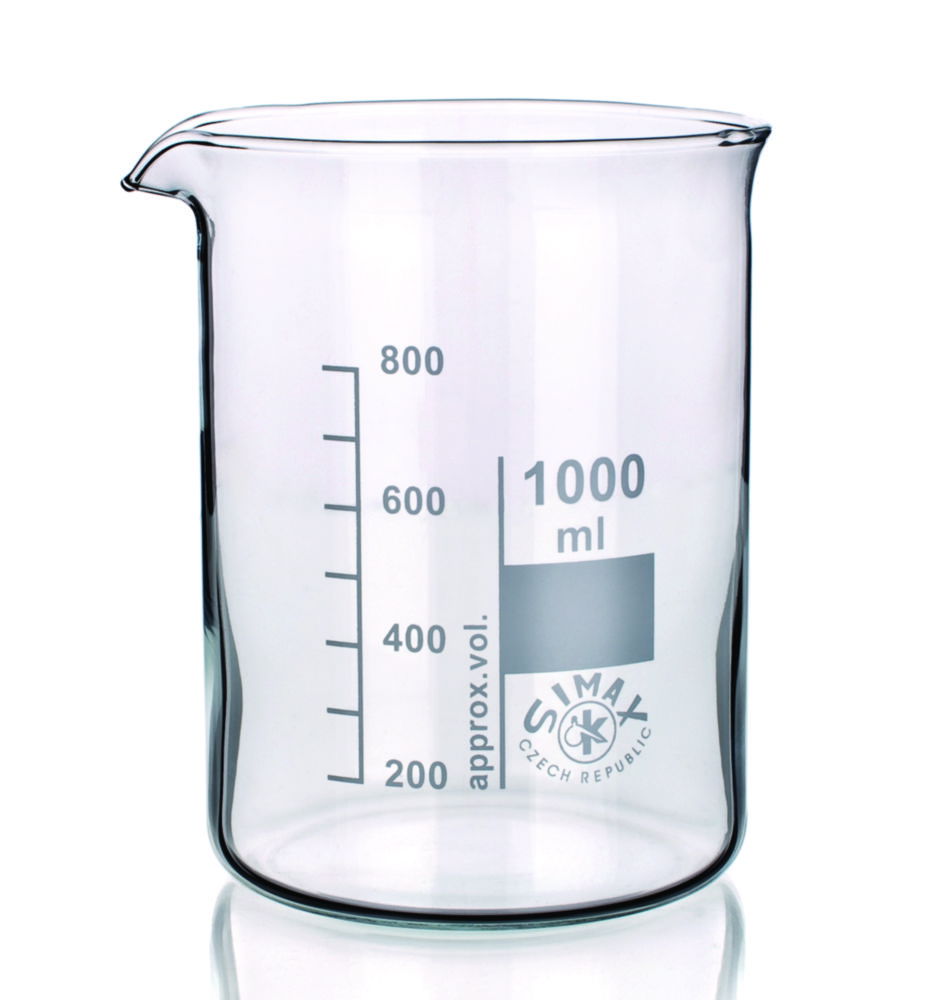 Beakers, Borosilicate glass 3.3, low form Beakers, Borosilicate glass 3.3, low form