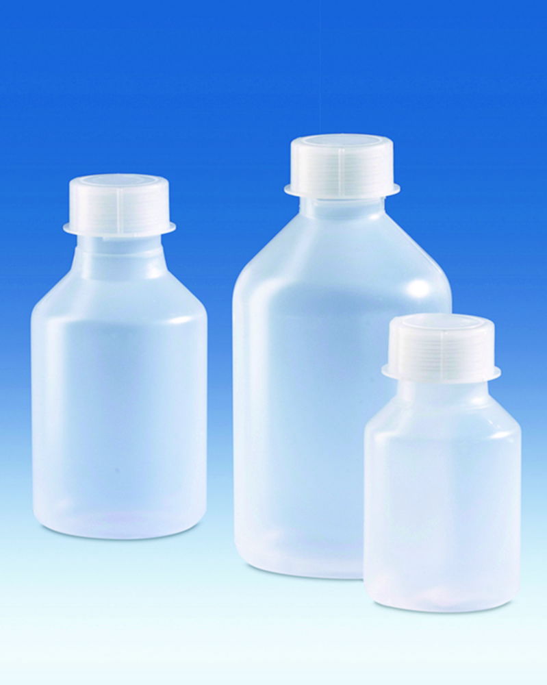 Reagent bottles, PP, GL 45, with carrying handle, HDPE Reagent bottles, PP, GL 45, with carrying handle, HDPE