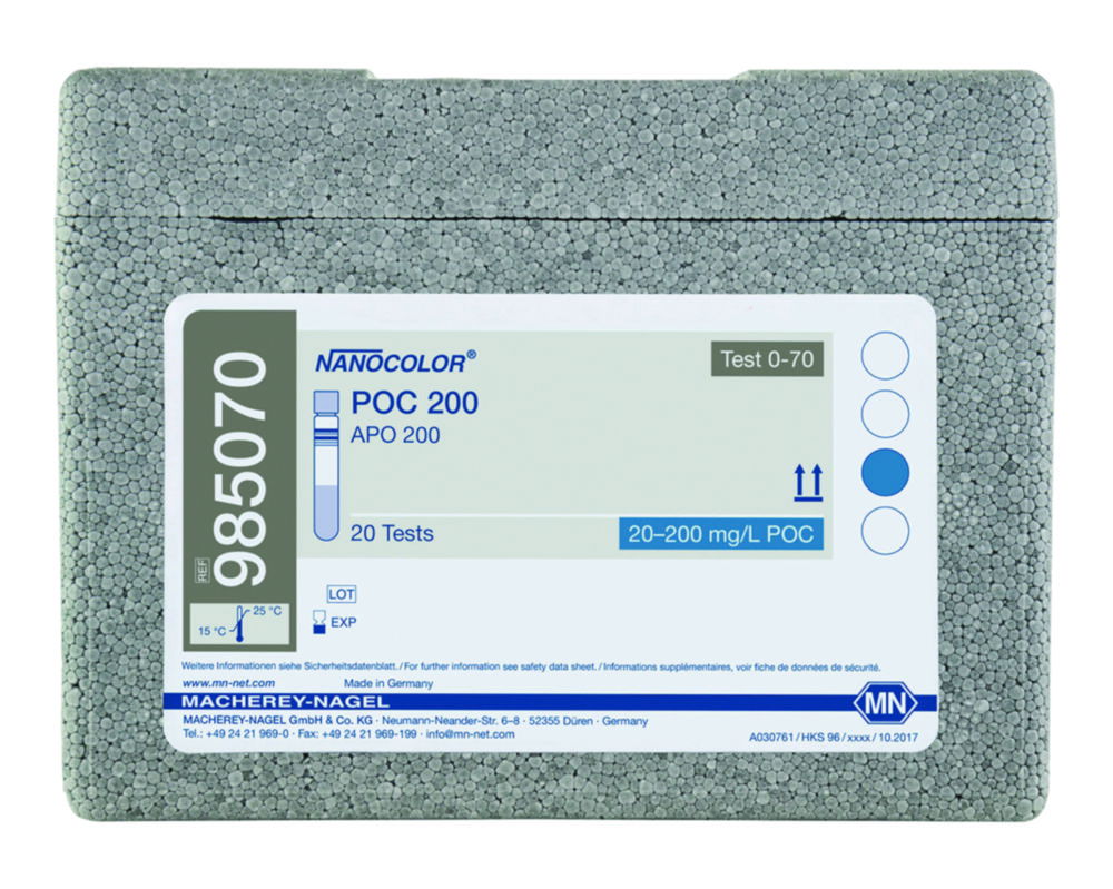 Tube tests NANOCOLOR® polyoxy carbonic acides Tube tests NANOCOLOR® polyoxy carbonic acides