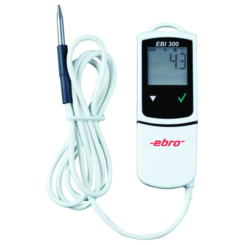 Standard PDF data logger EBI 300 TE, with external temperature sensor TPC 300 Standard PDF data logger EBI 300 TE, with external temperature sensor TPC 300