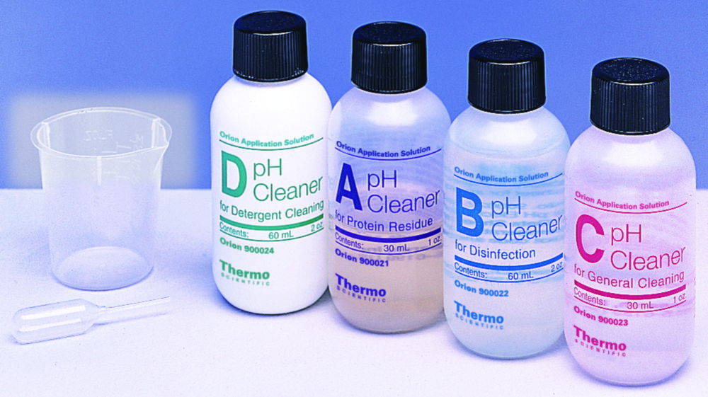 Cleaning and storage solutions for pH electrodes