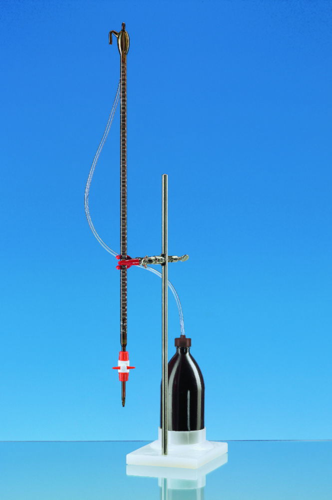 Compact automatic burettes, amber glass, class AS, BLAUBRAND®, with PE-bottle Compact automatic burettes, amber glass, class AS, BLAUBRAND®, with PE-bottle