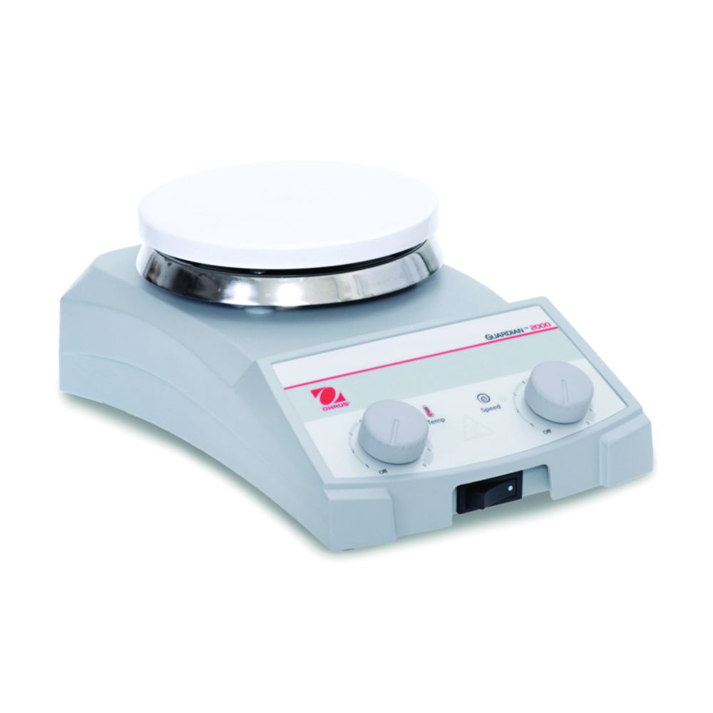 Magnetic stirrer with heating Guardian™ 2000, with round top plate Magnetic stirrer with heating Guardian™ 2000, with round top plate