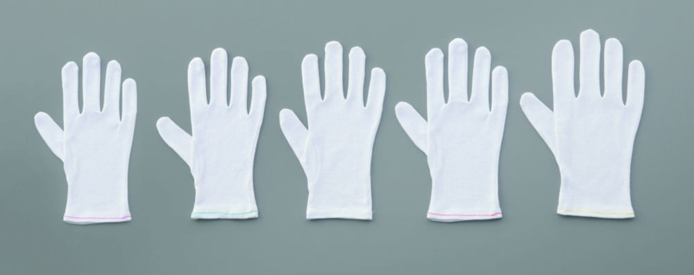 Cotton smooth glove, white Cotton smooth glove, white