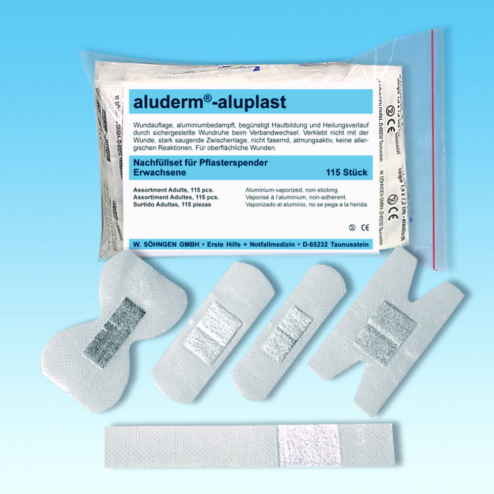Refill sets for plaster dispensers aluderm®-aluplast