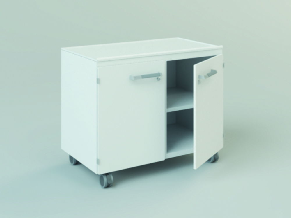 Mobile underbench cabinets 2 doors, lockable, 1 shelf Mobile underbench cabinets 2 doors, lockable, 1 shelf