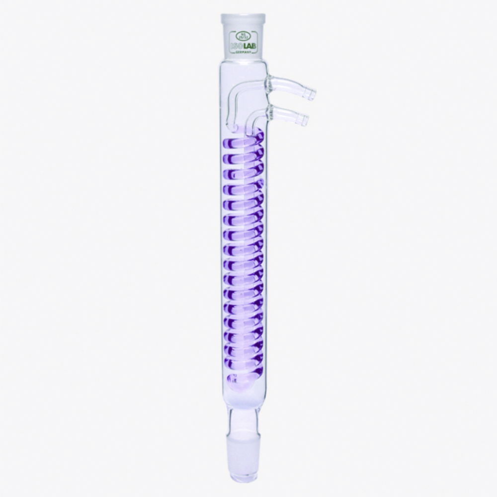 Condensers, ground glass joint, Dimroth, borosilicate glass 3.3. Condensers, ground glass joint, Dimroth, borosilicate glass 3.3.