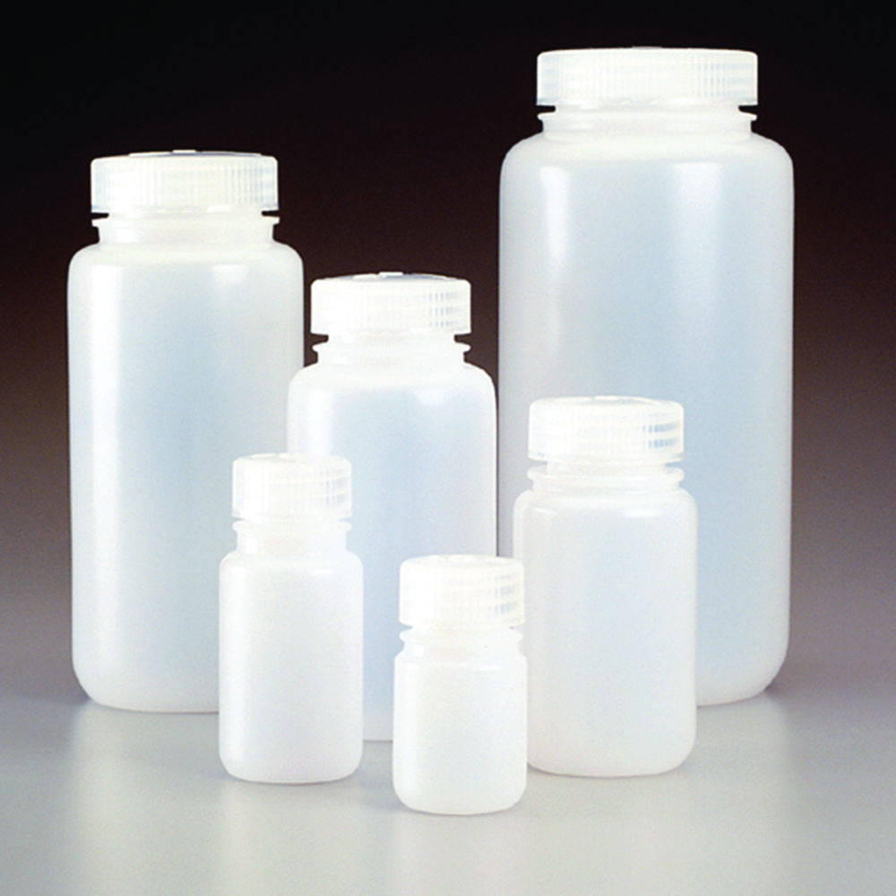 Wide-mouth bottle Nalgene™ Economy, HDPE, with screw cap, PP Wide-mouth bottle Nalgene™ Economy, HDPE, with screw cap, PP