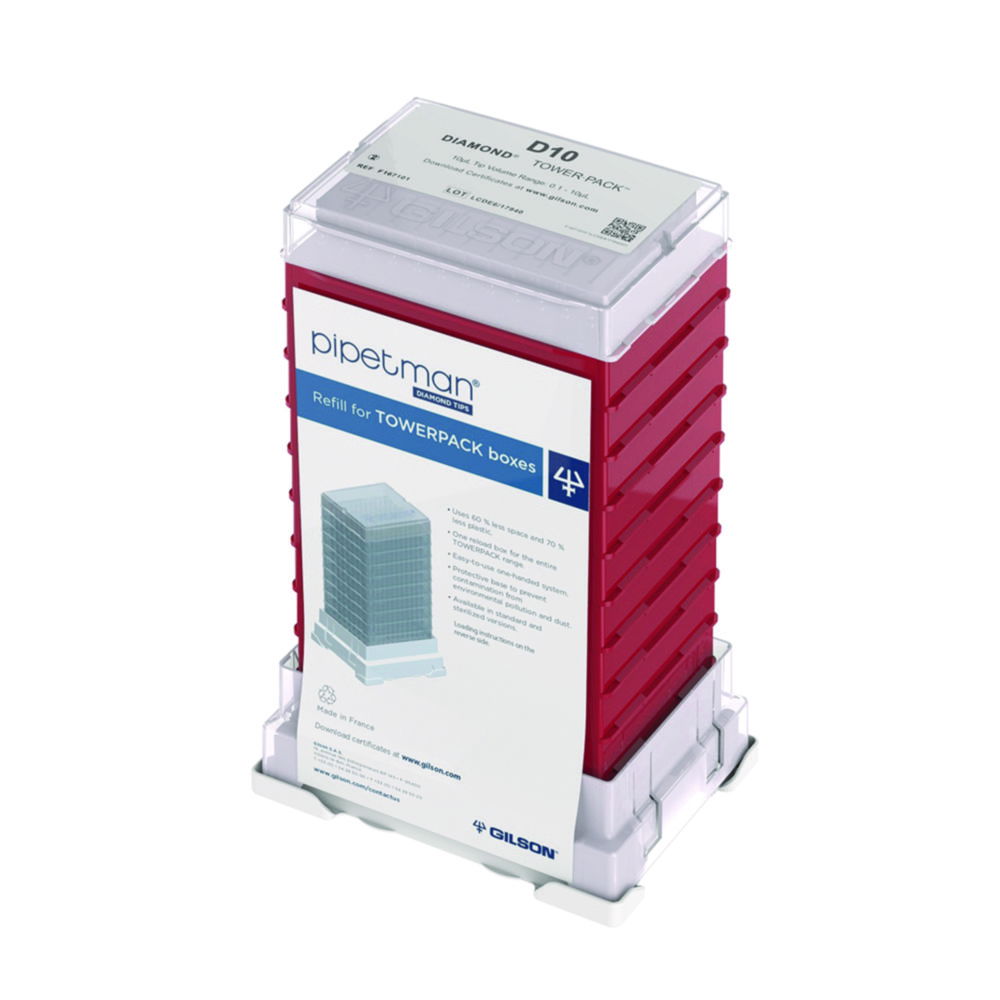 Pipette tips PIPETMAN® DIAMOND Tips, TOWERPACK™ Pipette tips PIPETMAN® DIAMOND Tips, TOWERPACK™