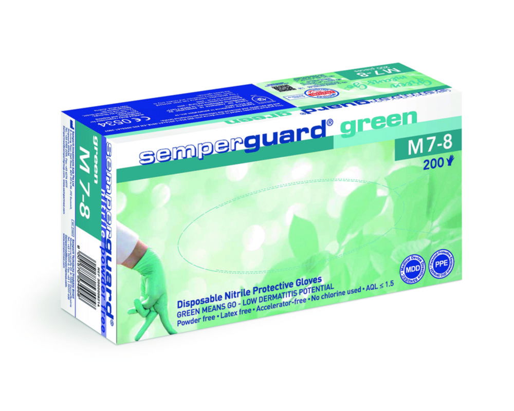 Disposable gloves, Semperguard® Green, Nitrile Disposable gloves, Semperguard® Green, Nitrile