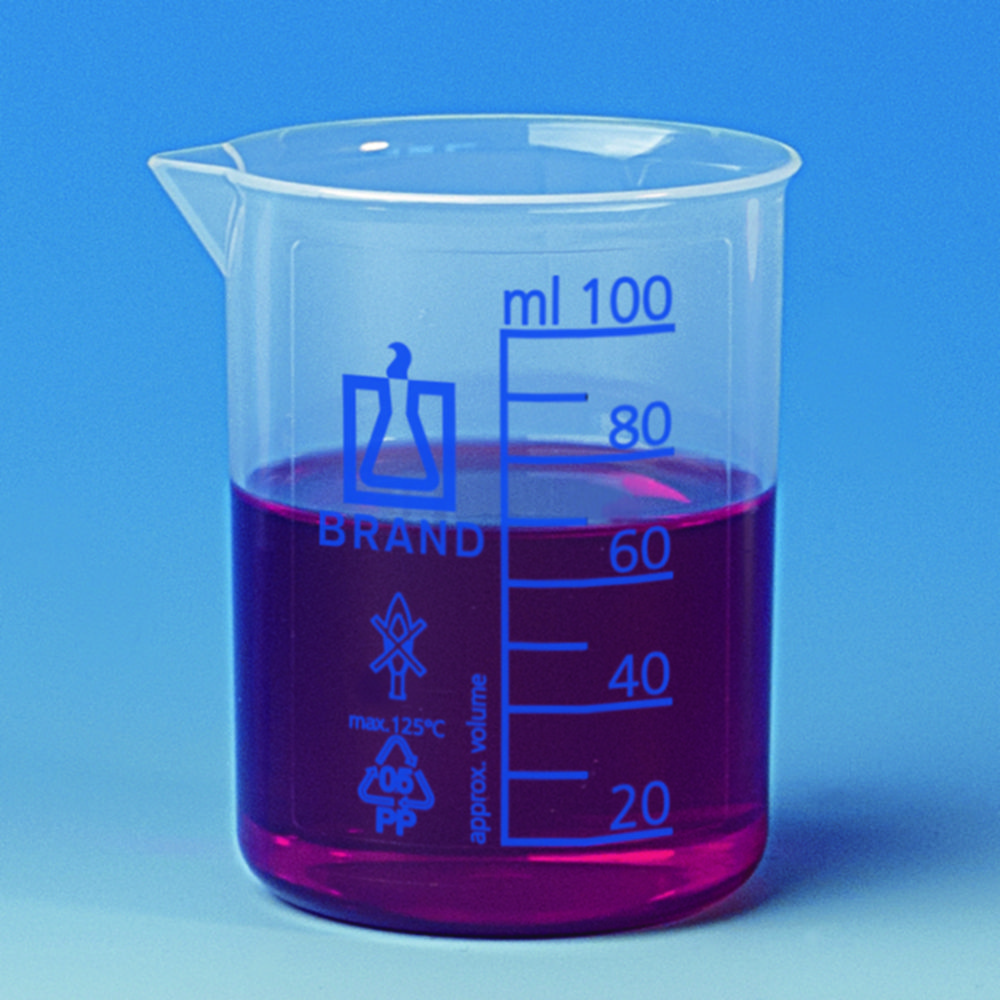 Beakers, PP, low form Beakers, PP, low form