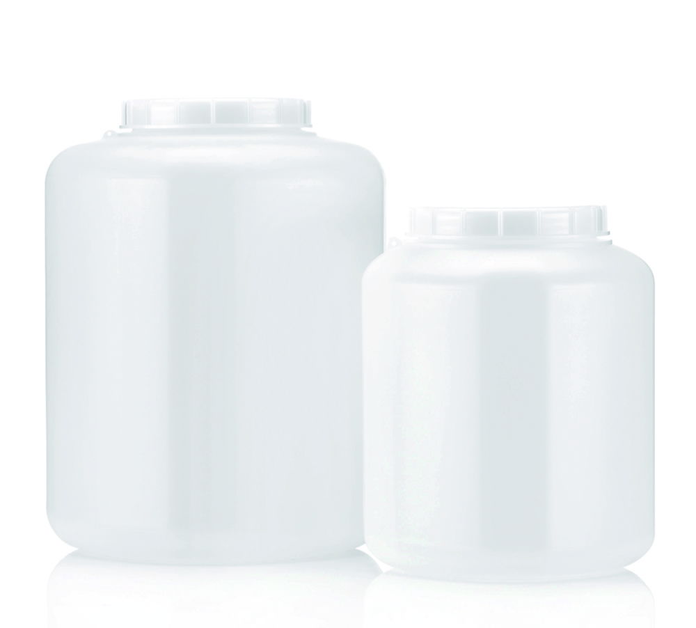 Wide-mouth bottles, with closure, 357 series, HDPE