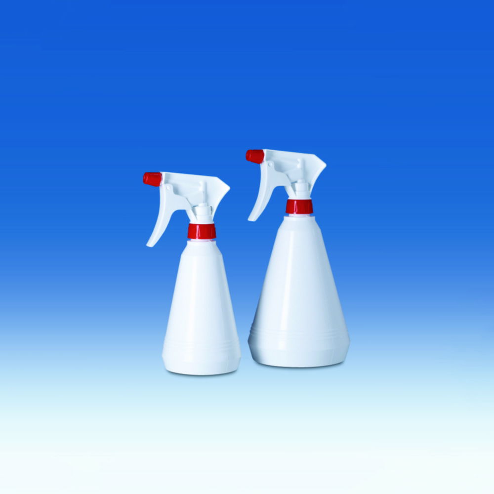 Spray bottles, PP, white Spray bottles, PP, white