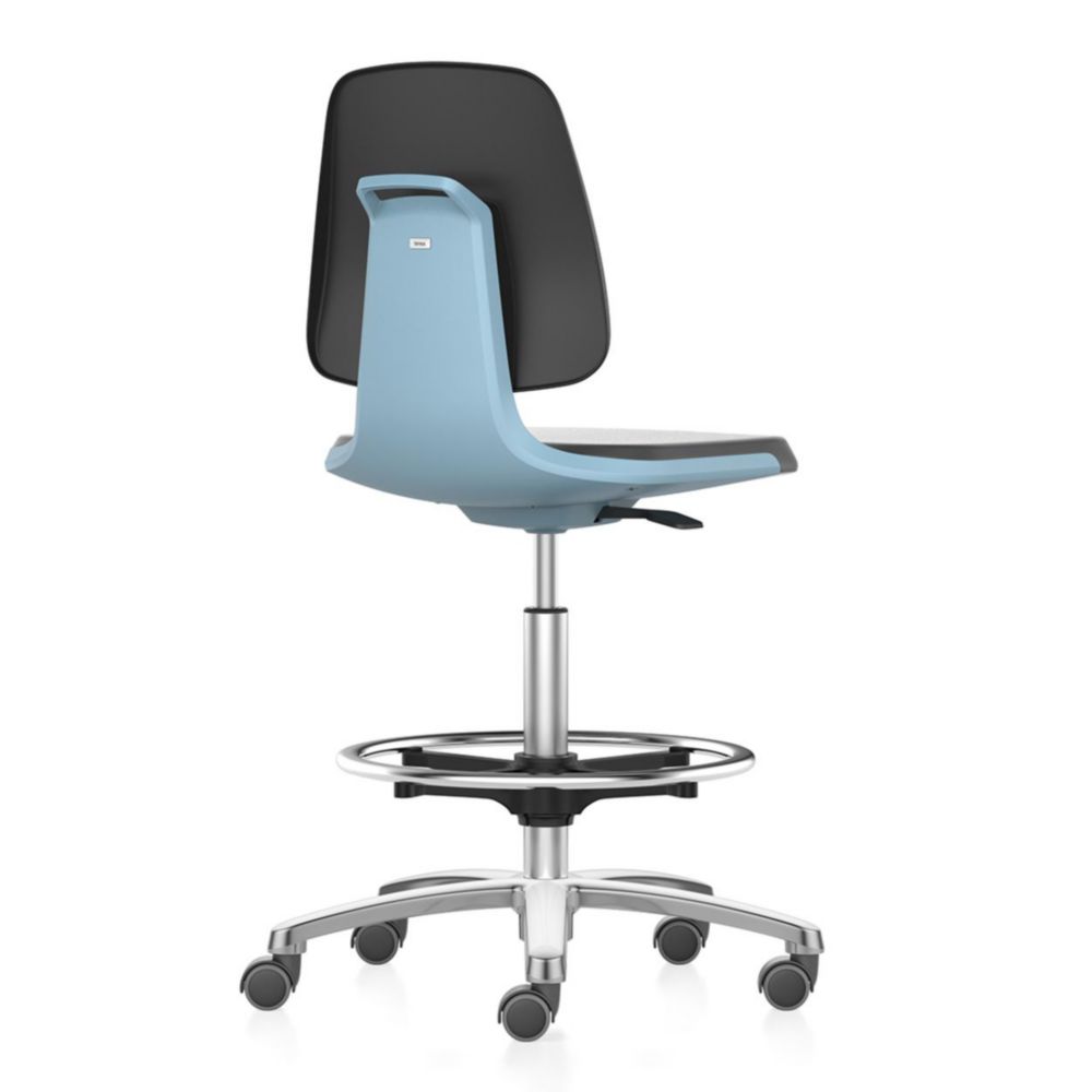 Labsit 4 laboratory chairs, with seat-stop castors and foot ring Labsit 4 laboratory chairs, with seat-stop castors and foot ring