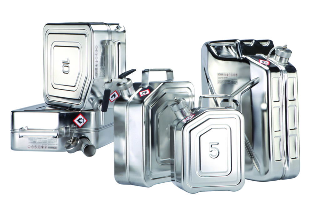 Safety canisters for solvents, with screw-cap 1 ½"