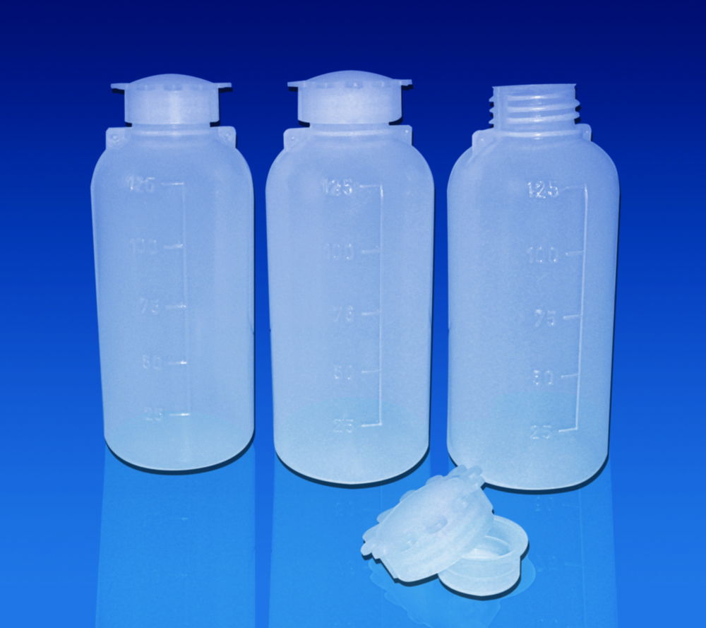 Narrow-mouth bottles, PE, graduated Narrow-mouth bottles, PE, graduated