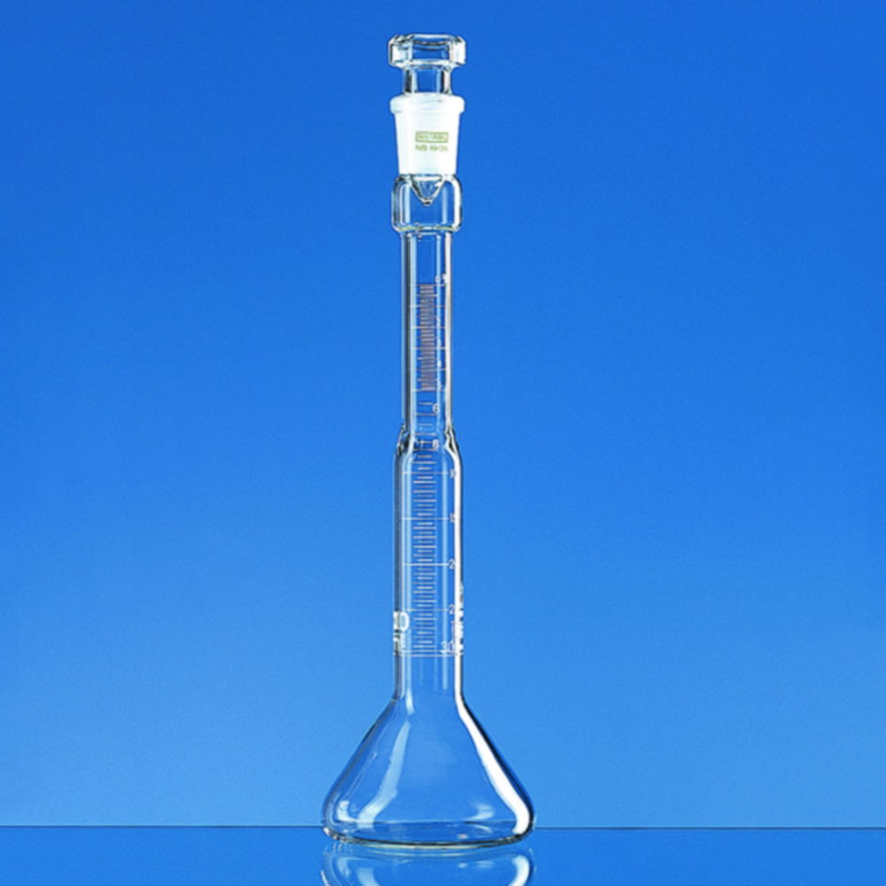 Volumetric flasks for determination of oil content, Silberbrand, Borosilicate glass 3.3 Volumetric flasks for determination of oil content, Silberbrand, Borosilicate glass 3.3