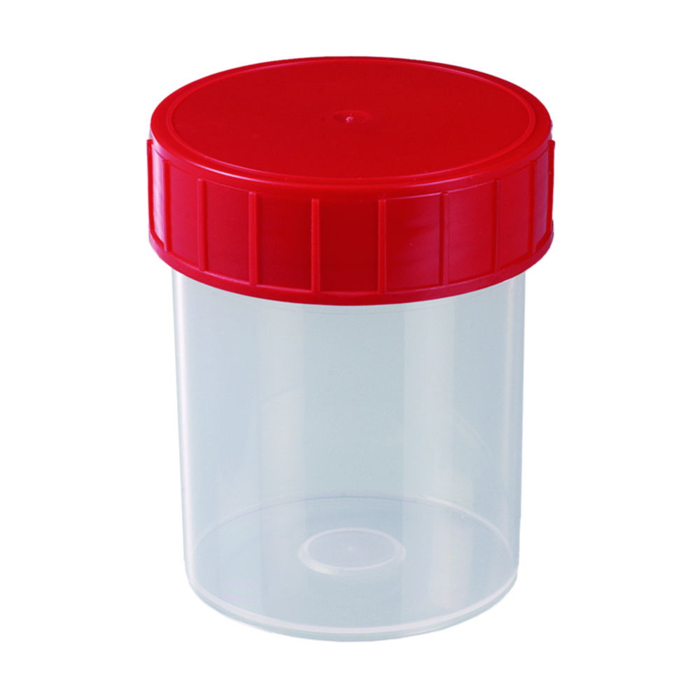 Sample beakers, PP, with screw cap, LDPE Sample beakers, PP, with screw cap, LDPE