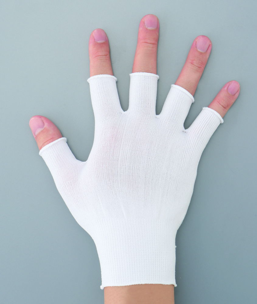 Half-finger glove ASPURE, white, nylon Half-finger glove ASPURE, white, nylon