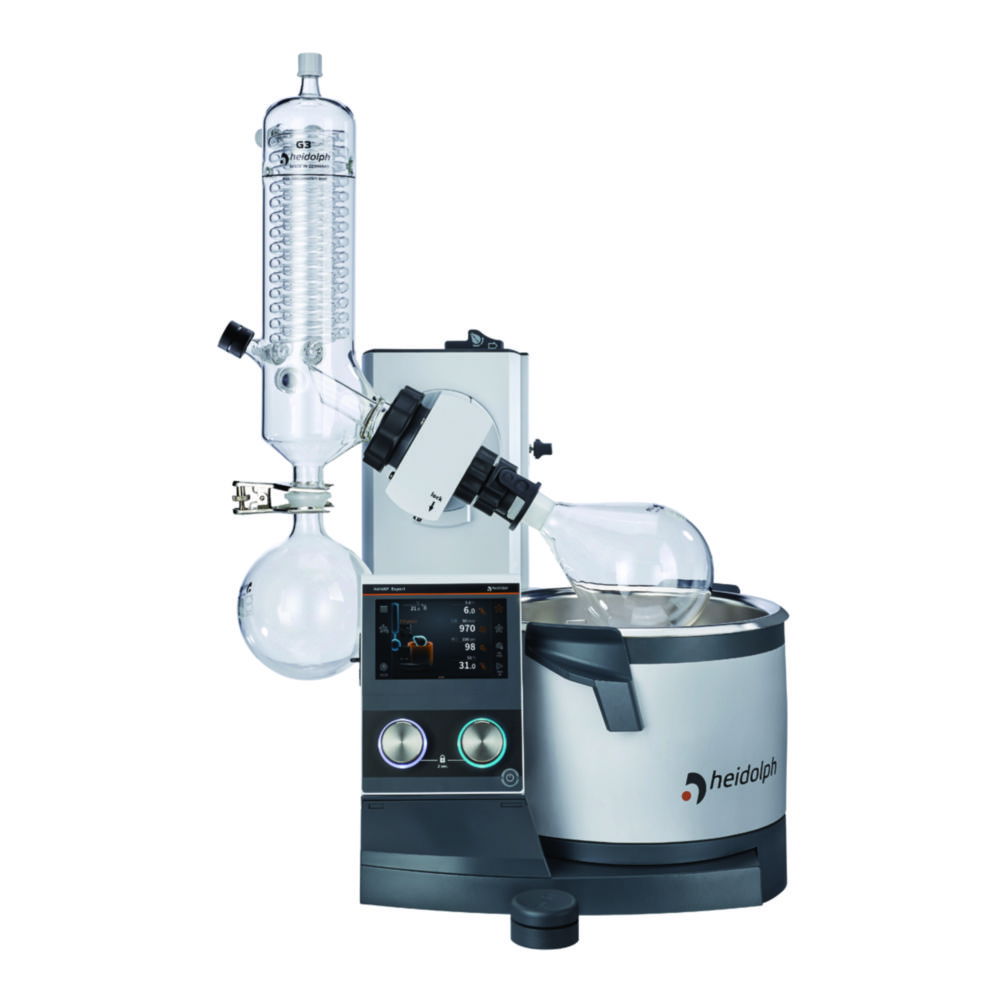 Rotary Evaporators Hei-VAP Expert Control, with hand lift, vertical condenser Rotary Evaporators Hei-VAP Expert Control, with hand lift, vertical condenser
