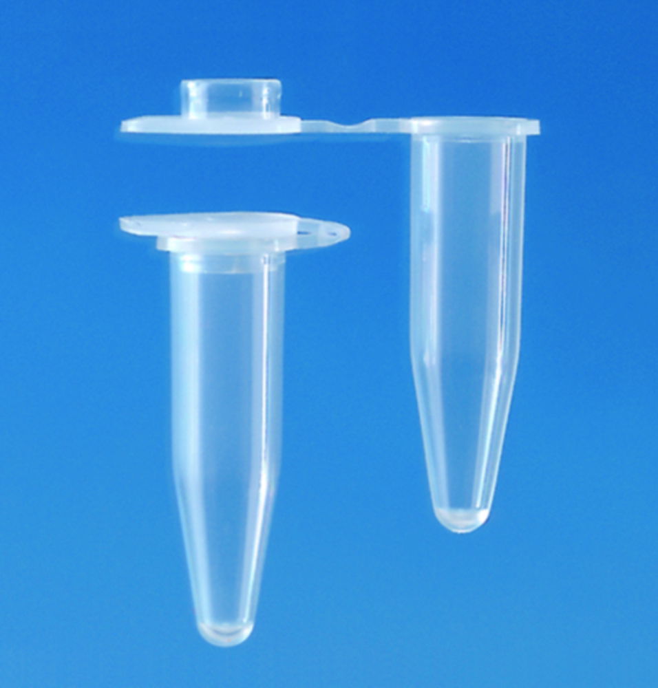 Single PCR tubes with attached caps, PP Single PCR tubes with attached caps, PP