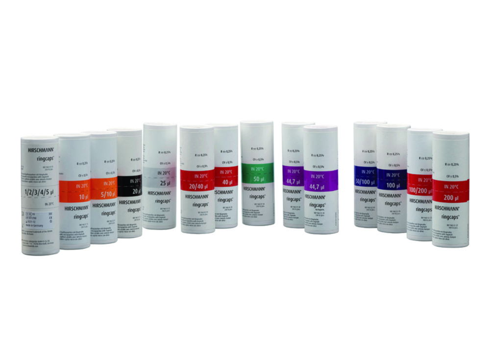 Capillary pipettes, ringcaps® Capillary pipettes, ringcaps®