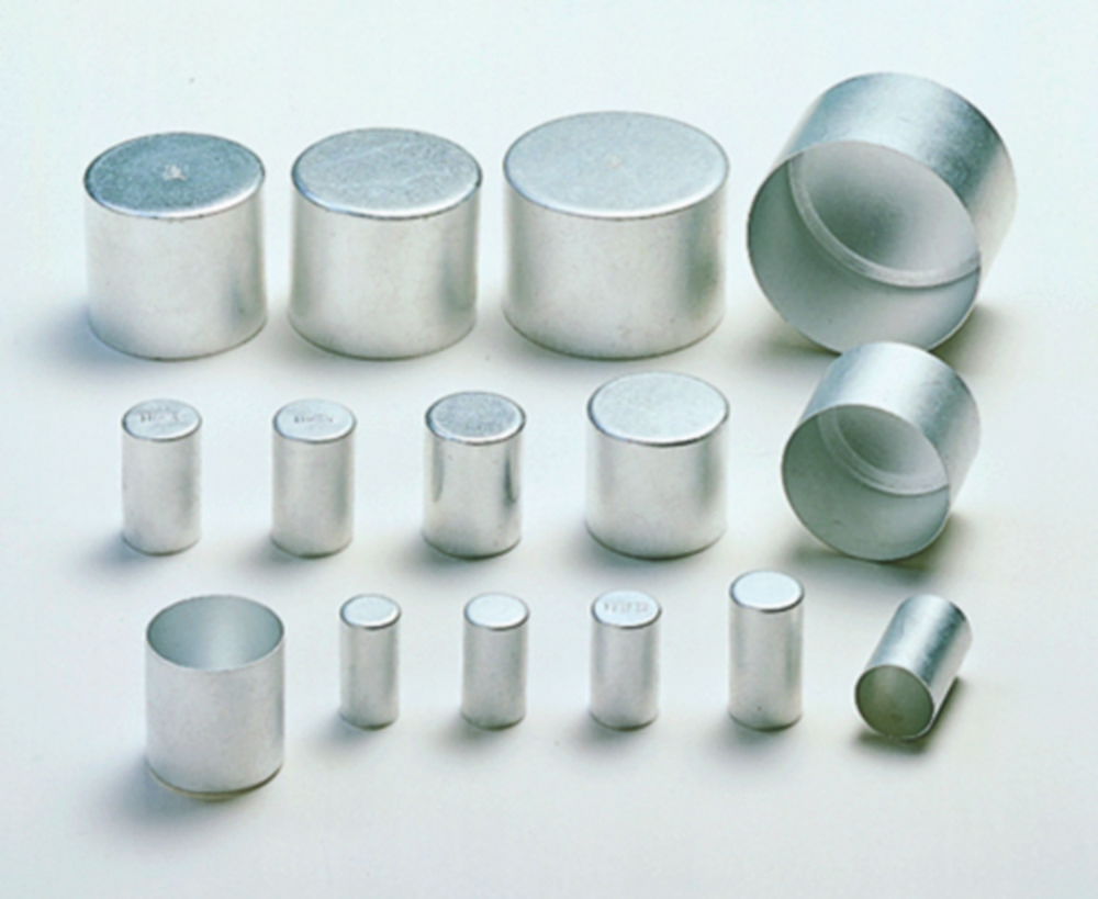 Aluminium caps, pure aluminium Aluminium caps, pure aluminium