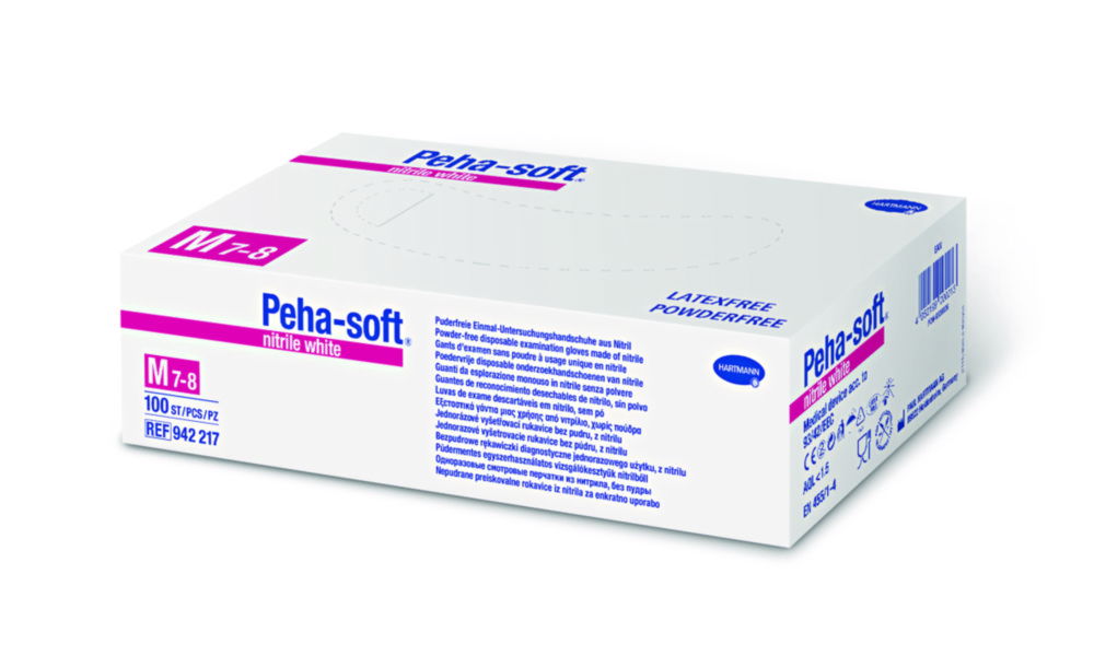 Disposable Gloves Peha-soft® nitrile white, Nitrile, Powder-Free Disposable Gloves Peha-soft® nitrile white, Nitrile, Powder-Free