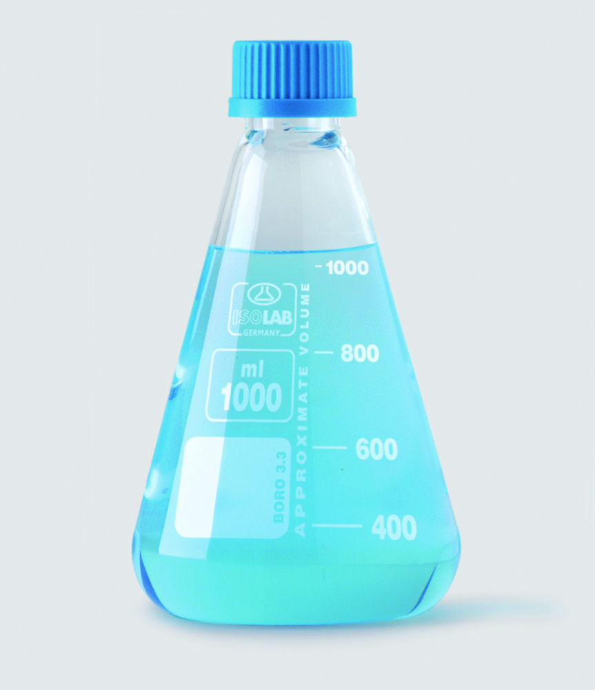 Erlenmeyer flasks, borosilicate glass 3.3, with screw neck Erlenmeyer flasks, borosilicate glass 3.3, with screw neck