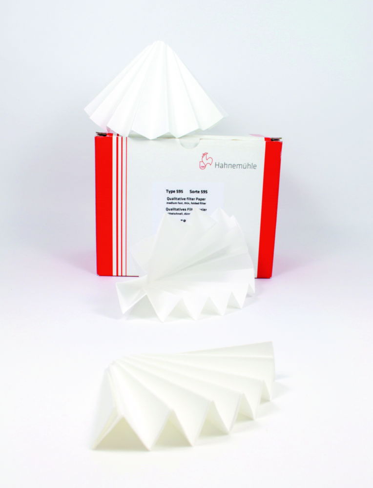 Filter paper 595, qualitative, folded filters Filter paper 595, qualitative, folded filters