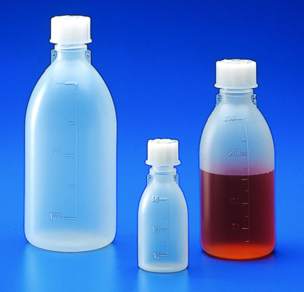 Narrow-mouth bottles, PP, graduated