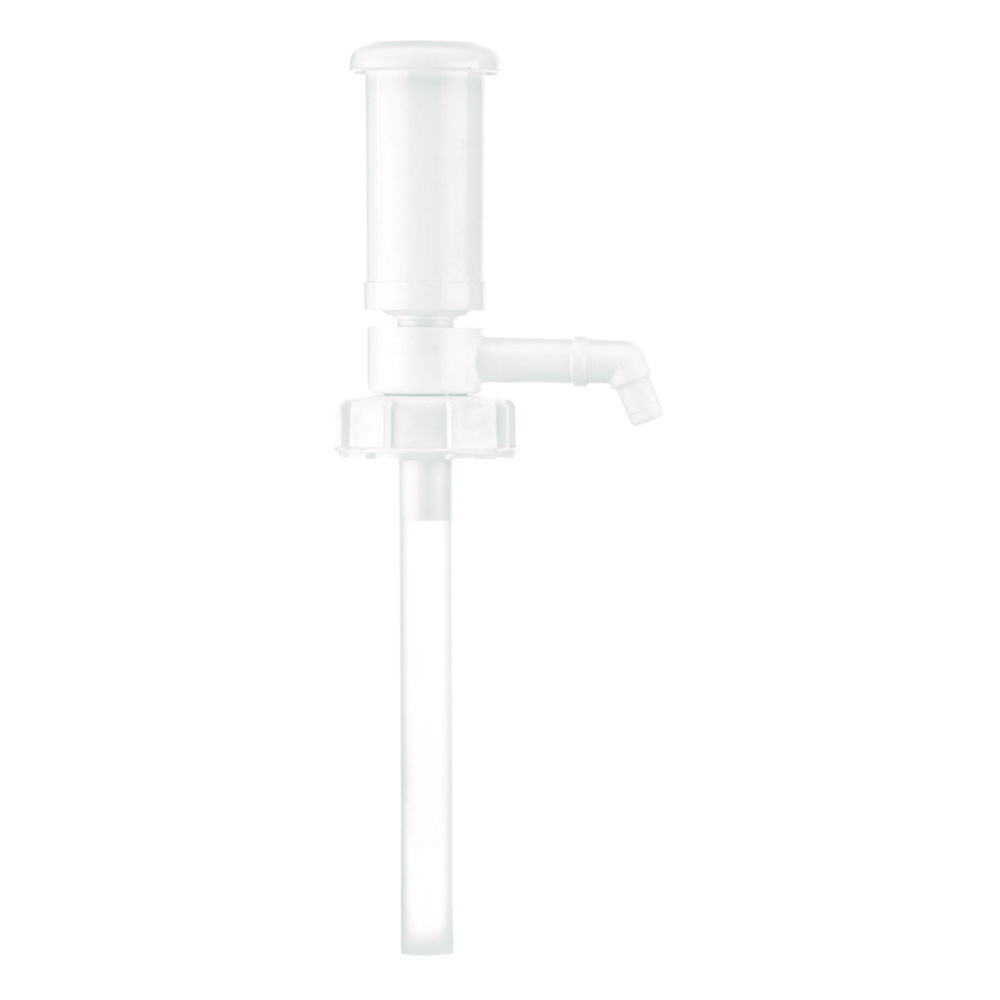 Screw caps, HDPE, with dispensing pump Screw caps, HDPE, with dispensing pump
