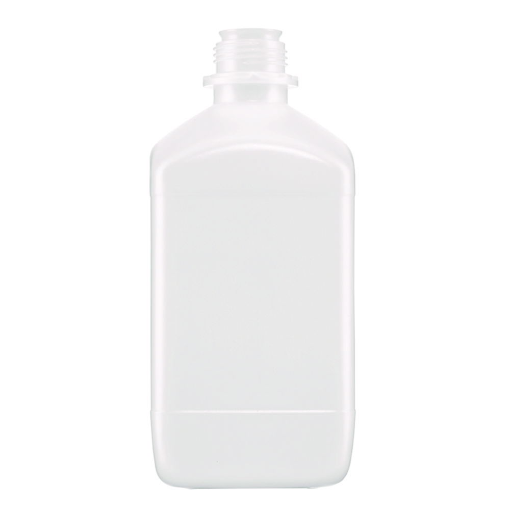 Square reagent bottles without closure, HDPE