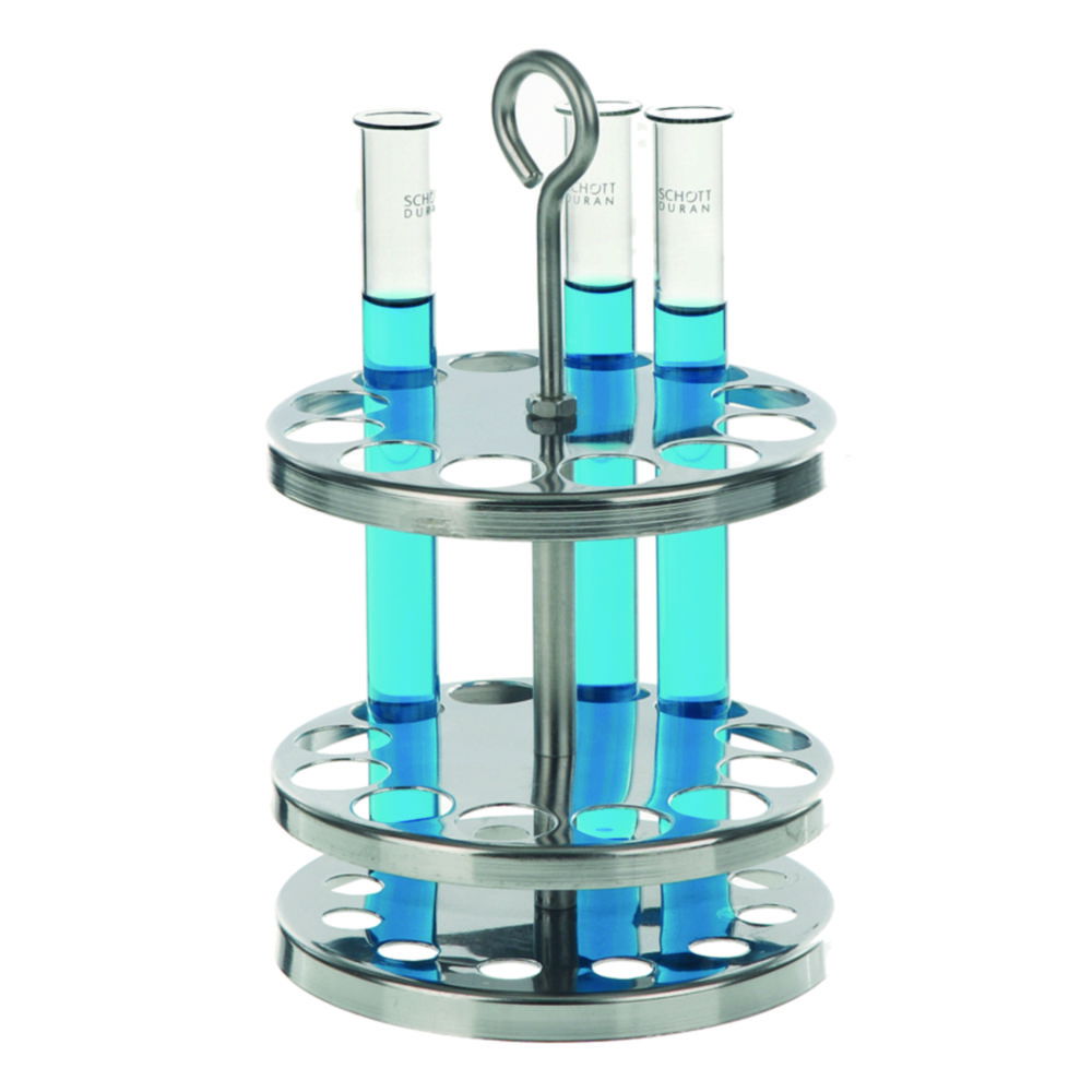 Test tube racks, 18/10 stainless steel, round Test tube racks, 18/10 stainless steel, round