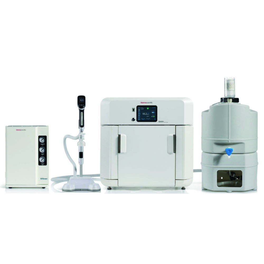Pure and ultrapure water system Aquanex™, with external 30 l tank and pretreatment system Barnstead™