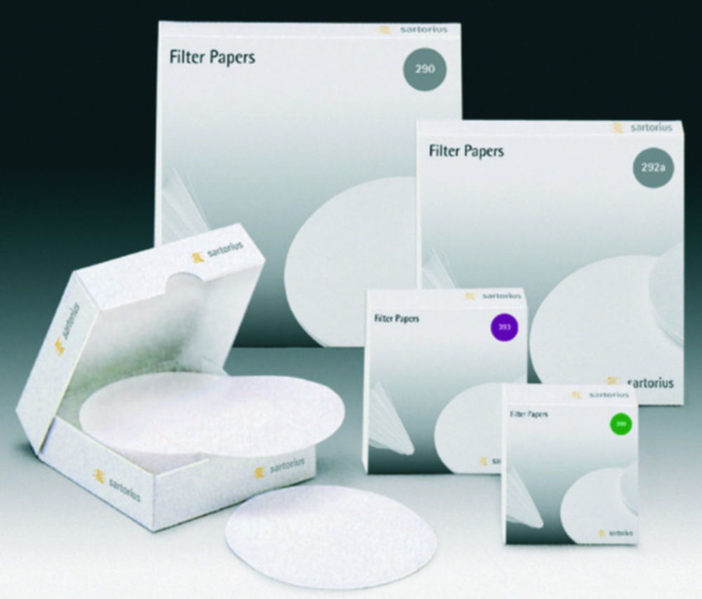 Filter paper, Grade 392, red spot, quantitative, circles Filter paper, Grade 392, red spot, quantitative, circles